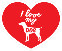 Handwritten I Love My German Shorthaired Pointer Heart Sticker