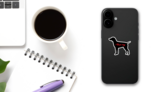 Handwritten I Love My German Shorthaired Pointer Silhouette  St on a Phone (New) example
