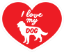 Handwritten I Love My Golden Retriever Heart Sticker