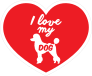Handwritten I Love My Poodle Heart Sticker