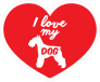 Handwritten I Love My Schnauzer Heart Sticker