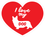 Handwritten I Love My Welsh Corgi Heart Sticker