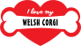 Handwritten I Love My Welsh Corgi With Bone And Heart Sticker