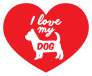 Handwritten I Love My Yorkshire Terrier Heart Sticker