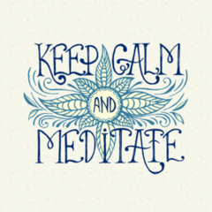 Handwritten Keep Calm And Meditate Sticker