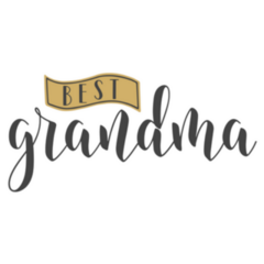 Handwritten Lettering Best Grandma Sticker