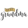 Handwritten Lettering Best Grandma Sticker