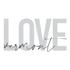 Handwritten Typography Love Vermont Sticker