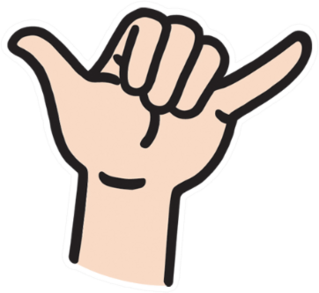 Hang Loose Hand Signal Shaka Sticker