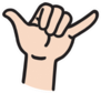 Hang Loose Hand Signal Shaka Sticker