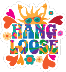 Hang Loose Hippie Sticker