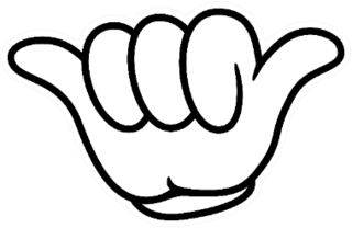 Hang Loose / Shaka Brother Cartoon Sticker