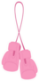 Hanging Pink Boxing Gloves Breast Cancer Sticker
