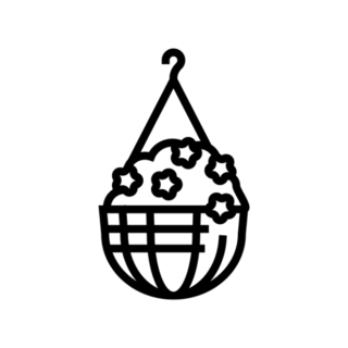 Hanging Potted Plant Transfer Sticker