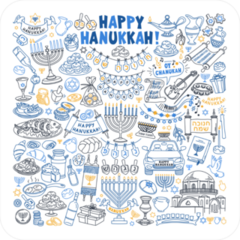 Hanukkah Doodle Sticker