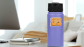 Hanukkah Doughnut Sticker on a Water Bottle (New) example