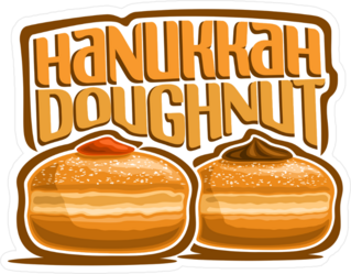 Hanukkah Doughnut Sticker