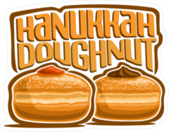 Hanukkah Doughnut Sticker