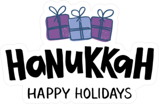 Hanukkah Happy Holidays Sticker