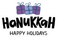 Hanukkah Happy Holidays Sticker