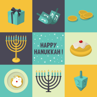 Hanukkah Icons Sticker