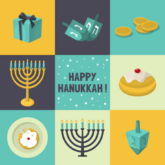 Hanukkah Icons Sticker