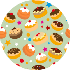 Hanukkah Pattern Sticker