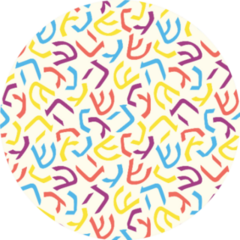 Hanukkah Seamless Pattern With Dreidel Game Signs Sticker