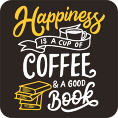 Happiness Is A Cup Coffee And A Good Book Sticker