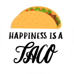 Happiness Is A Taco Sticker