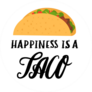 Happiness Is A Taco Sticker