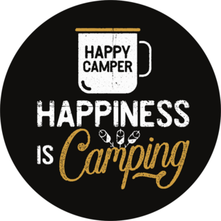 Happiness Is Camping Sticker