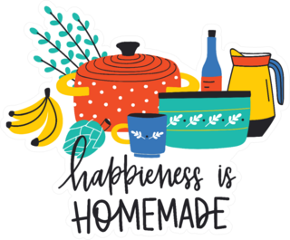 Happiness Is Homemade Sticker