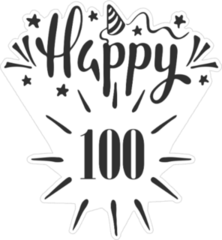 Happy 100th Birthday Sticker