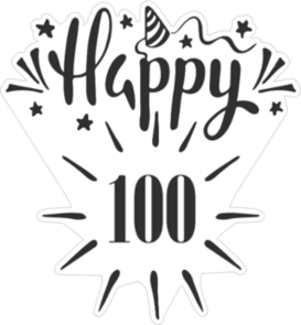 Happy 100th Birthday Sticker