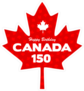 Happy 150 Birthday Canada Maple Leaf Sticker