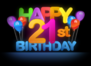 Happy 21st Birthday Sticker