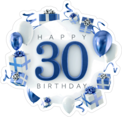 Happy 30th Birthday Party Sticker