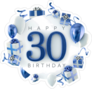 Happy 30th Birthday Party Sticker