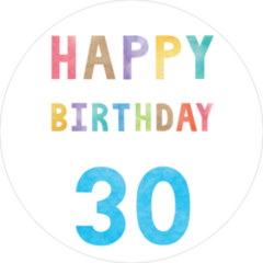 Happy 30th Birthday Sticker