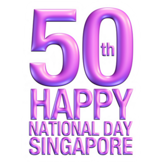 Happy 50th Independence Of Singapore Sticker