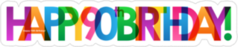 Happy 90th Birthday Colorful Sticker