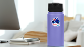 Happy Australia Day Lettering On Painted Map Sticker on a Water Bottle (New) example