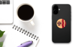 Happy Bacon Day Breakfast Holiday Sticker on a Phone (New) example