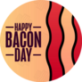 Happy Bacon Day Breakfast Holiday Sticker