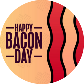Happy Bacon Day Breakfast Holiday Sticker