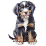 Happy Bernese Pup Sticker