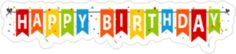 Happy Birthday Banner Sticker