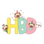 Happy Birthday Celebrate Pug Sticker