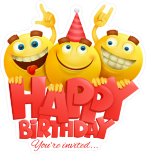 Happy Birthday Funny Emoji Sticker